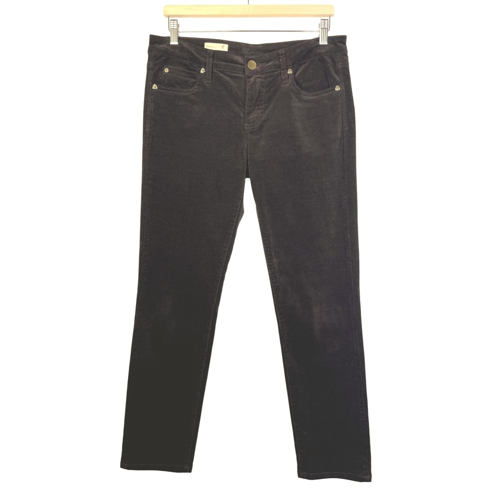 KUT from the Kloth Diana Skinny Corduroy Pants Women's Size 10 Dark Brown Casual